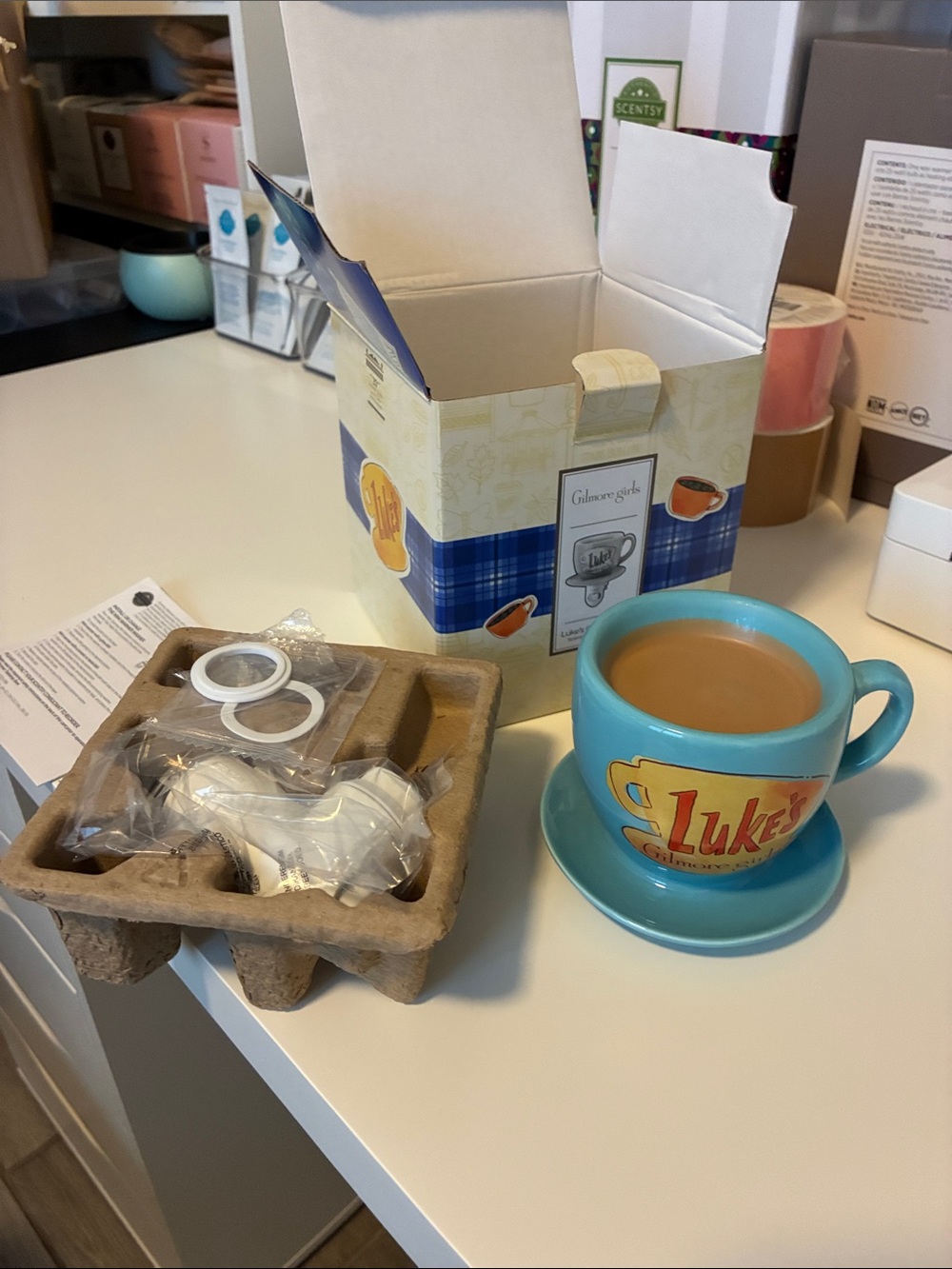 Scentsy Gilmore Girls Luke's Diner Ceramic Mini Warmer, like new